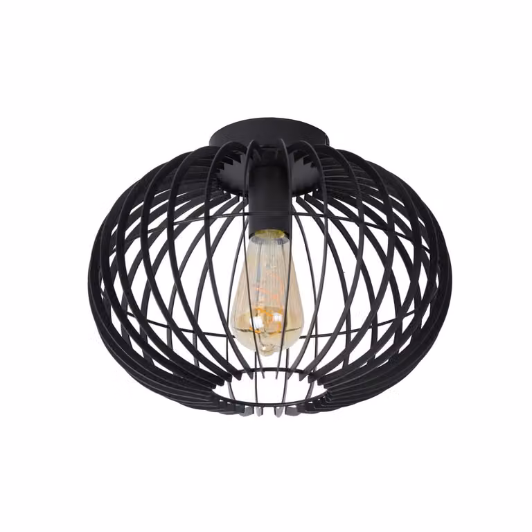 Lucide Reda Plafondlamp Zwart Metaal Diameter: 32 cm