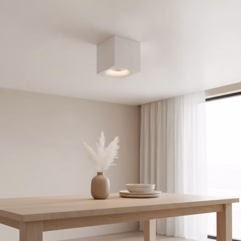 Artdelight Led opbouwspot Brick wit aluminium