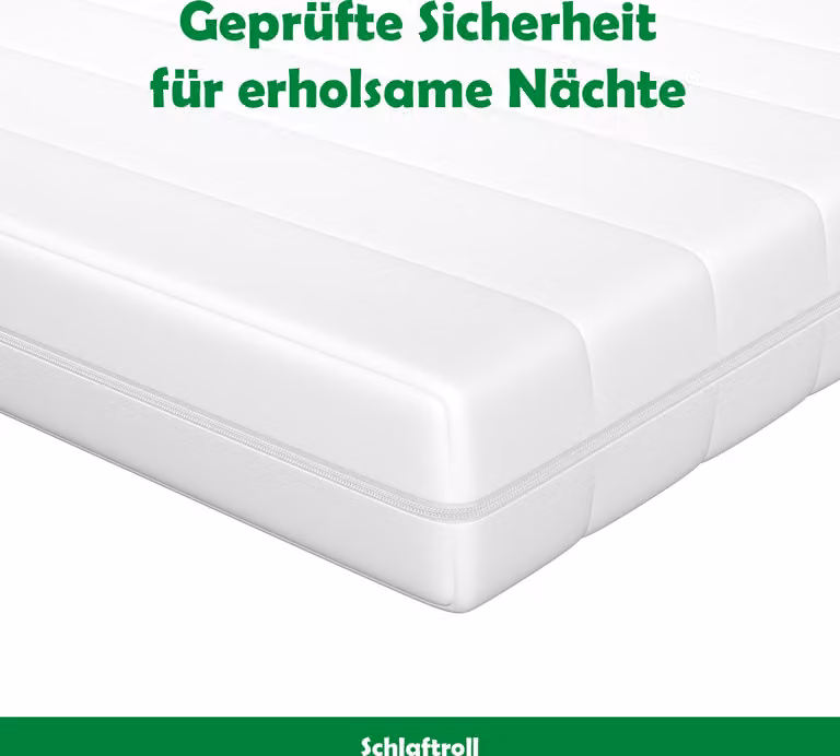 Schlaftroll kinderbedmatras van comfortschuim met witte microvezelhoes, B/D/H: 120 x 60 x 5 cm