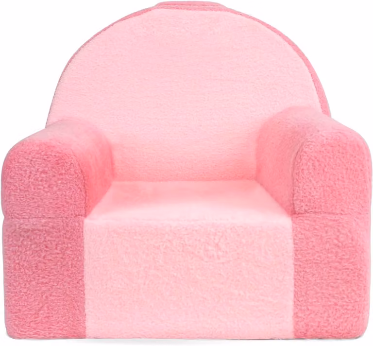Allvia Kindersofa Zitzak in Roze Corduroy - B/D/H: 45 x 50 x 48 cm
