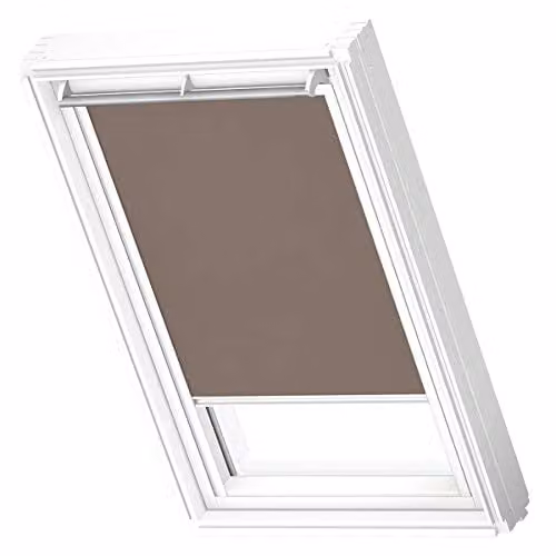 VELUX Lichtdoorlatend Rolgordijn RFL MK08 met Witte Geleiders, Warm Grey