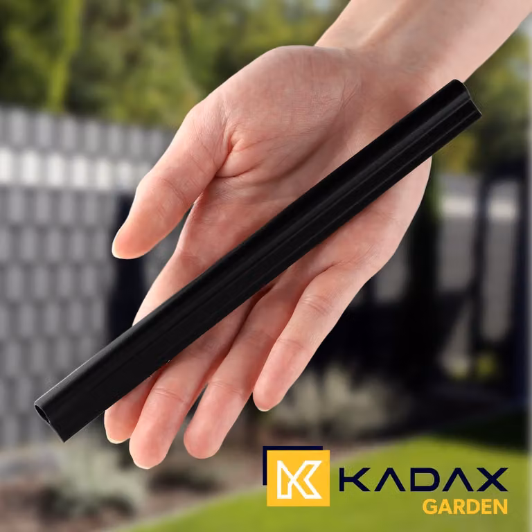 Kadax Klemrails voor zichtwerende strips, 6-delige set, zwart