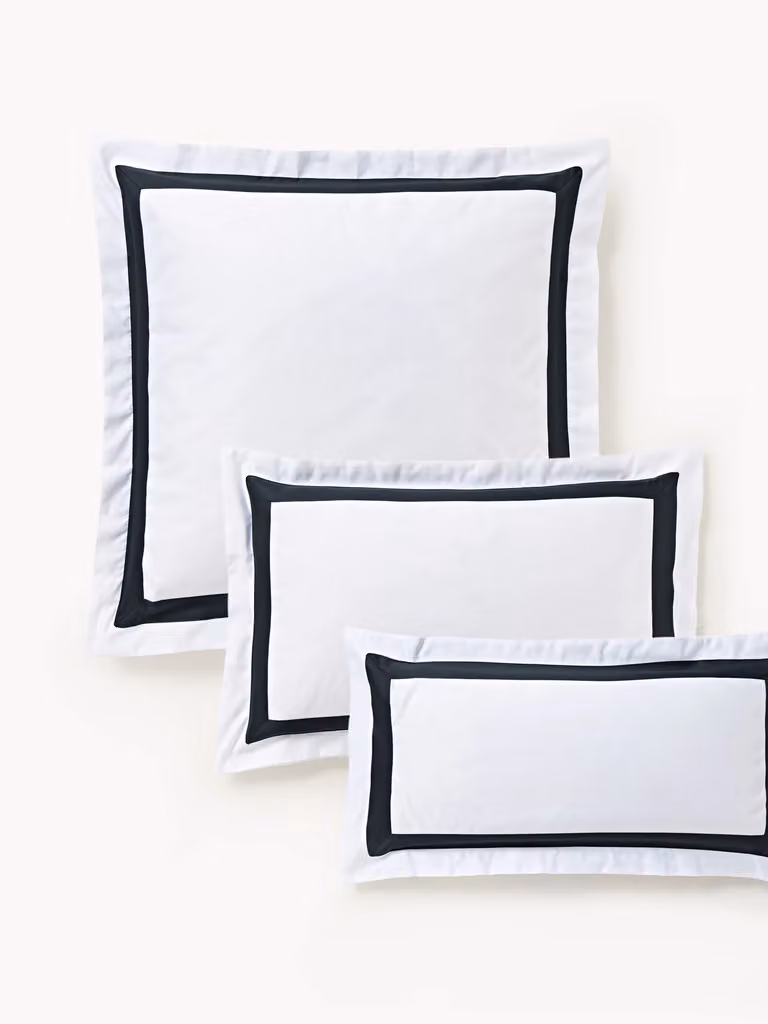 Westwing Collection Mako-satijnen kussenhoes Rochelle van Egyptisch katoen