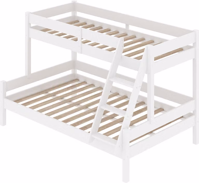 Vitalispa Everest Stapelbed voor kinderen, Wit, B/D/H: 120 x 200 x 80 x 200 cm