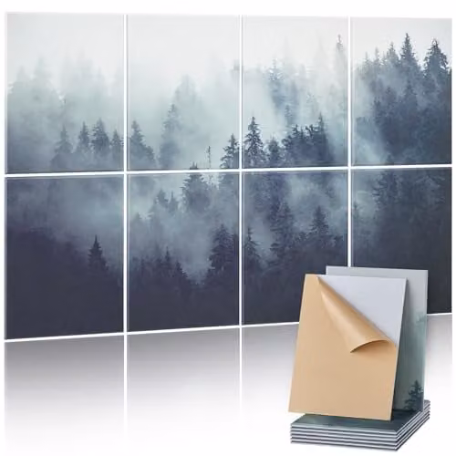 VEVOR 8 stuks akoestische kunstpanelen, bruin, modern, B/D/H: 60 x 80 x 1 cm