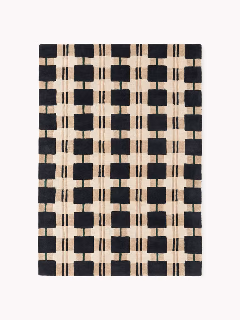 Westwing Collection Kimi handgetuft wollen vloerkleed met geometrisch design