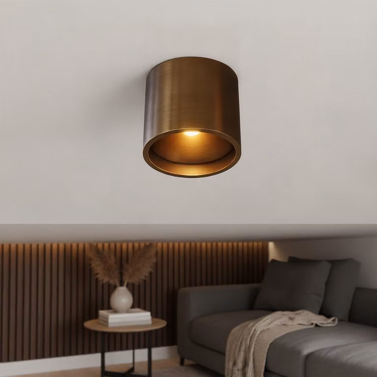 Artdelight Orleans Led plafondspot - Donker antiek brons - Dim to warm