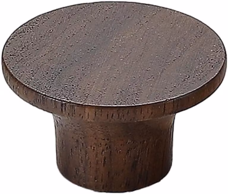 Houten kastgrepen en lade knoppen van natuurlijk materiaal, diameter 38 mm, houtkleur