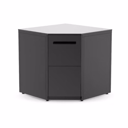 Cozze Elements Buitenkeuken Hoekmodule met 15 mm HPL Werkblad - Mat Zwart - B/D/H: 90 x 90 x 90 cm