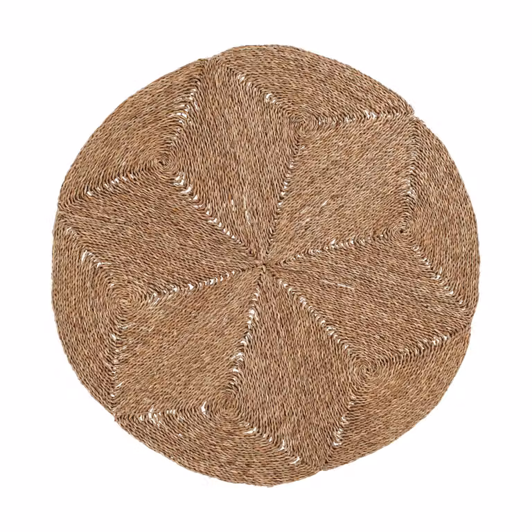 Dixie Esther Star rond vloerkleed Natural Ø120 cm