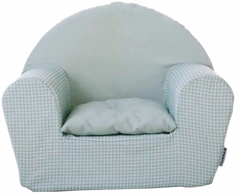 Creaciones Llopis Aquamarijn Gingham Bank Groen voor Kinderen B/D/H: 52 x 42 x 42 cm
