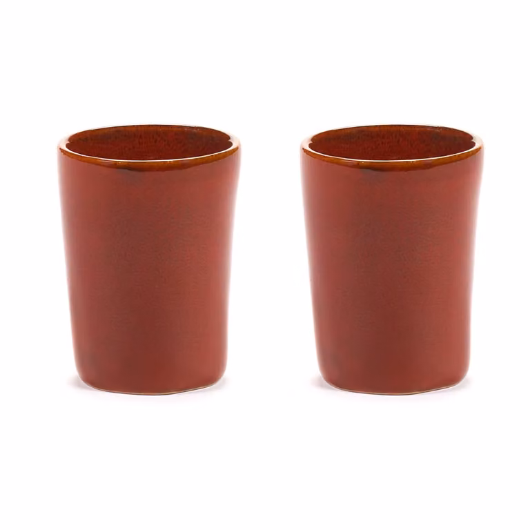 Serax La Mère espressokop 2-pack Venetian red 7 cl