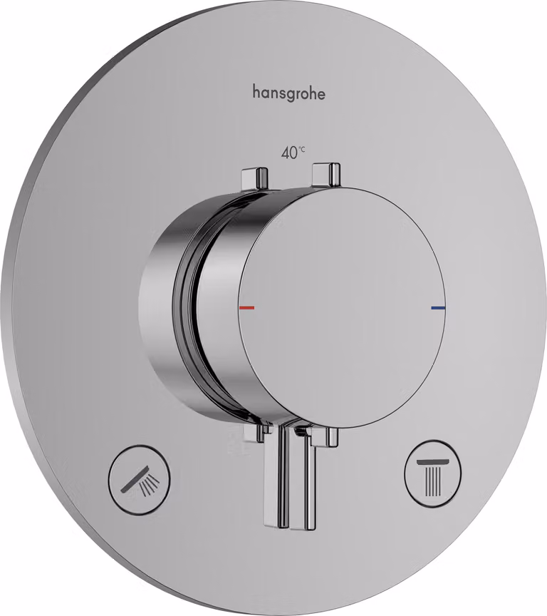 Hansgrohe Thermostaat UP Ecostat Comfort S complete set voor 2 verbruikers, chroom