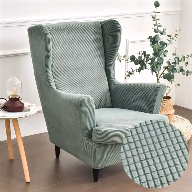 Elastische en vlekbestendige stoelhoes voor leunstoel en oorfauteuil - Donkergroen