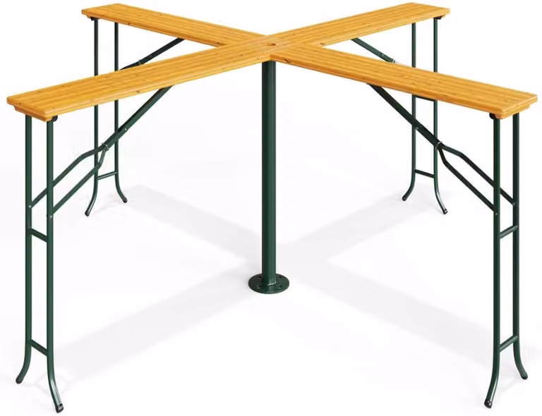 Zylo® Biertafelset Bruin B/D/H: 241 x 241 x 104 cm