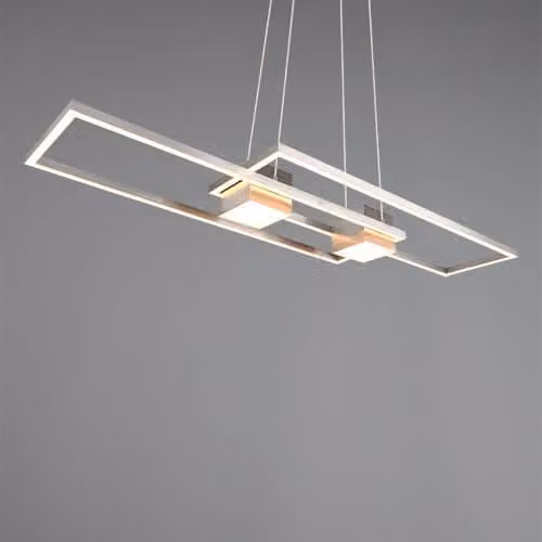 Trio Albany Led hanglamp voor kantoor en thuis - Zilver/Grijs - Dimbaar met afstandsbediening