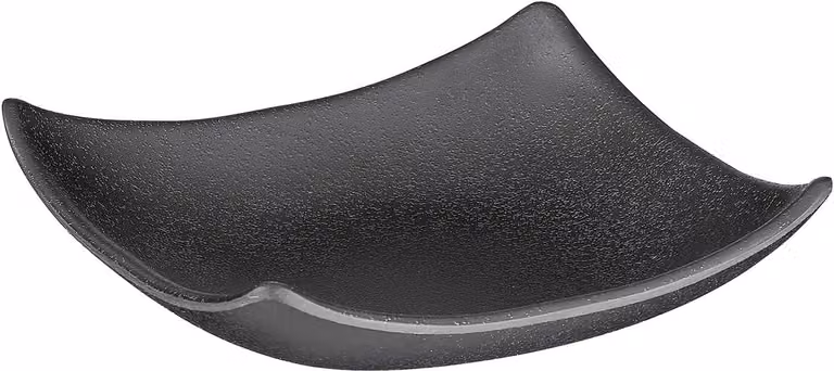 Zwarte Melamine Schaal Zen met Steenlook B/D/H: 10,5 x 10,5 x 3 cm