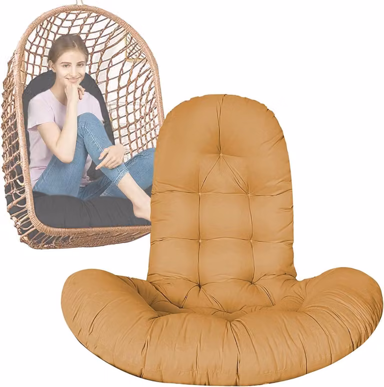 Hangstoelkussen Camel voor schommelstoel met extra dikke vulling - B/D/H: 95 x 55 x 15 cm