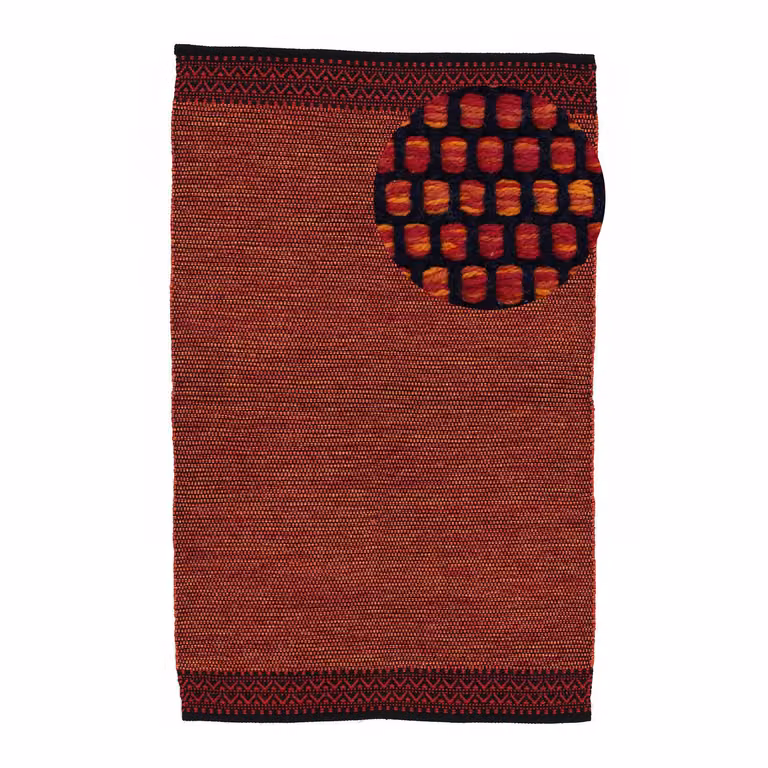 home24 Kelim Mia Laagpolig Vloerkleed Rood Katoen B: 80 cm, L: 150 cm