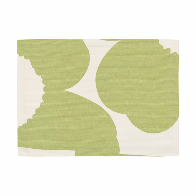 Marimekko Iso Unikko stoffen placemat Off white-pear