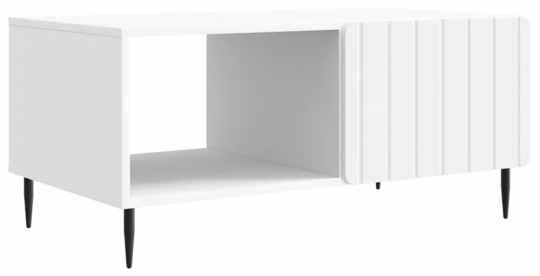vidaXL Salontafel wit houtvezel B/D/H: 90 x 50 x 40 cm