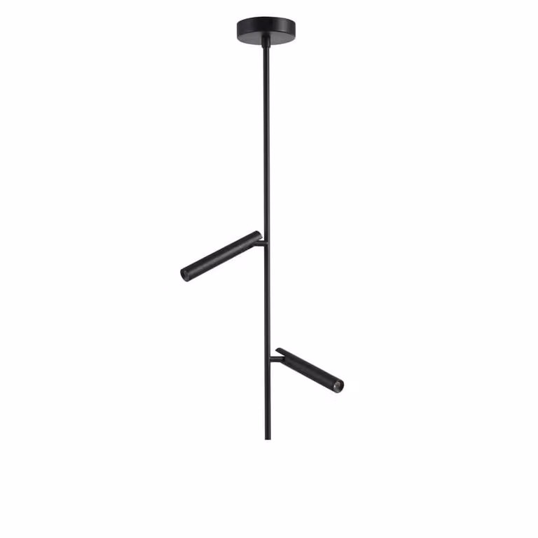 Lyora Moderne LED Plafondlamp Nydle 2-lichts - Zwart Aluminium