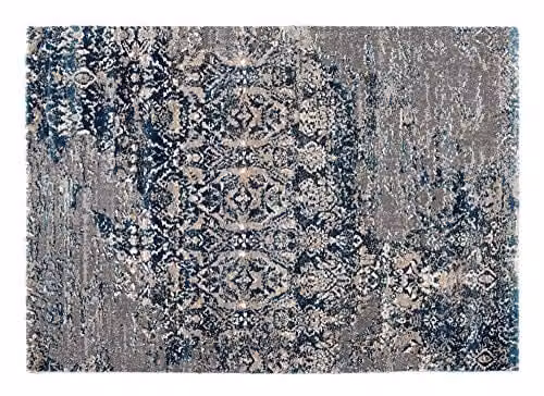 OCI JUWEL SILENTA tapijt grijs-petrol-blauw B: 120 cm, D: 170 cm