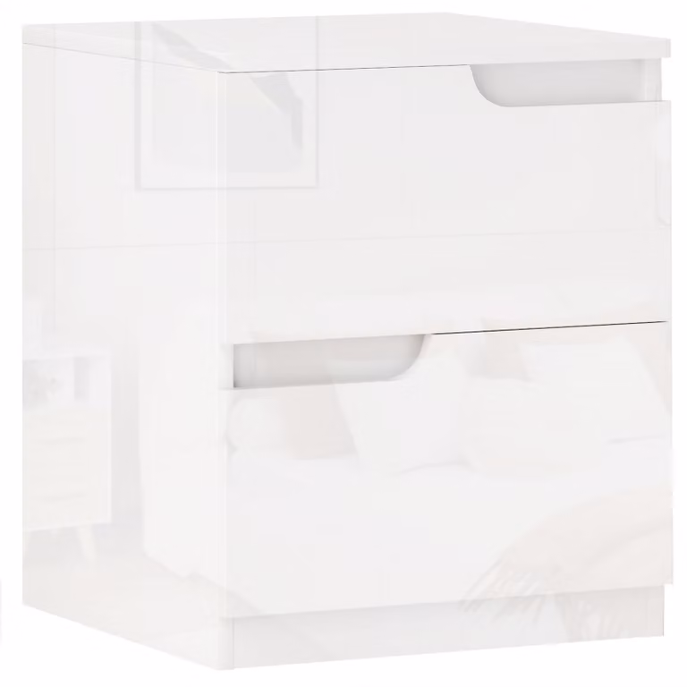 HOMCOM Nachtkastje met laden in minimalistische stijl, wit