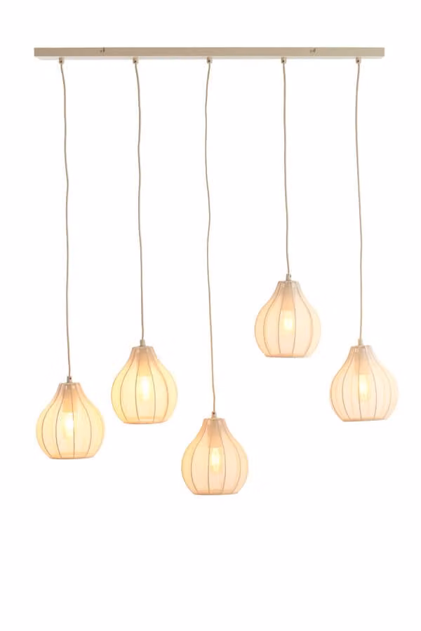 Light & Living Elati Hanglamp 5-lichts Beige 100 cm