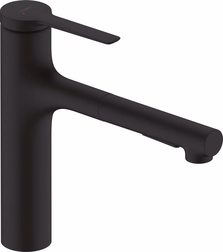 Hansgrohe Zesis M33 keukenkraan met uittrekbare douchekop, 2 straalpatronen, mat zwart