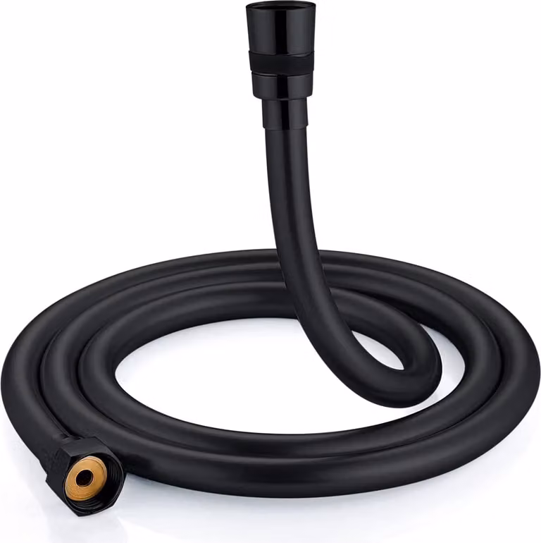 Markenlos Luxe Doucheslang met Anti-twist Functie, Zwart, 1,5 m