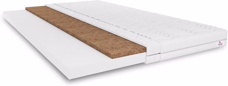 Matras Topper met Kokosvezel en Koud Schuim voor Verbeterd Slaapcomfort, Zwart, B/D/H: 200 x 140 x 5 cm