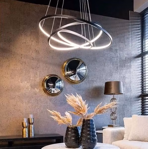 Richmond Interiors Amira Hanglamp Zwart - Moderne Metalen Designverlichting