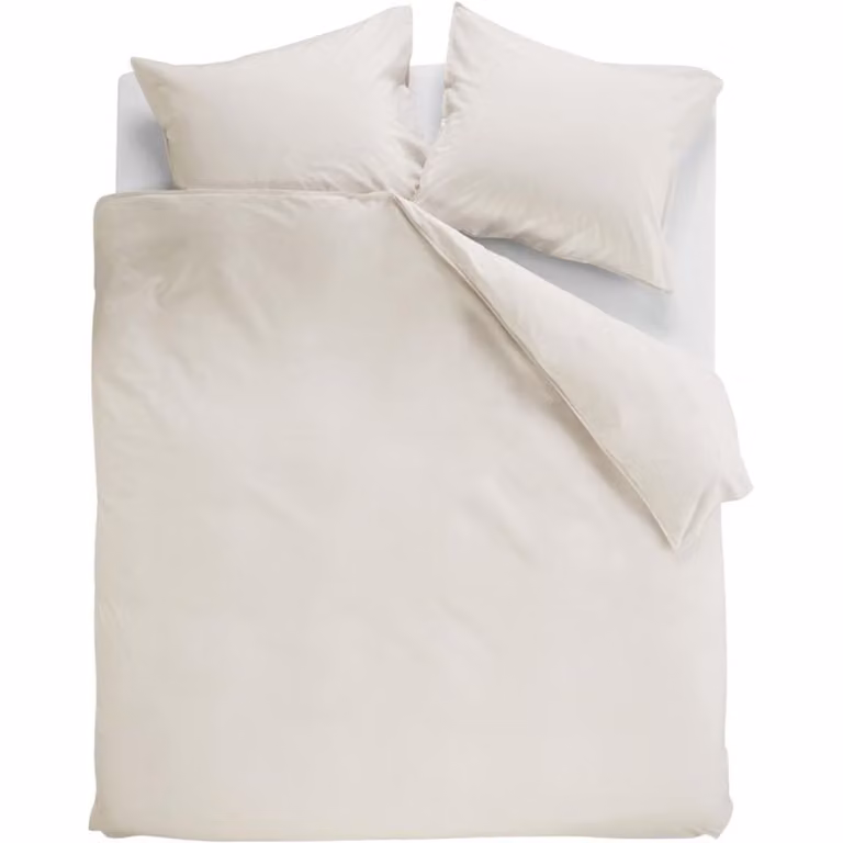 Budget Home Store Dekbedovertrek Cotton Uni Off-white B/D: 240 x 220 cm