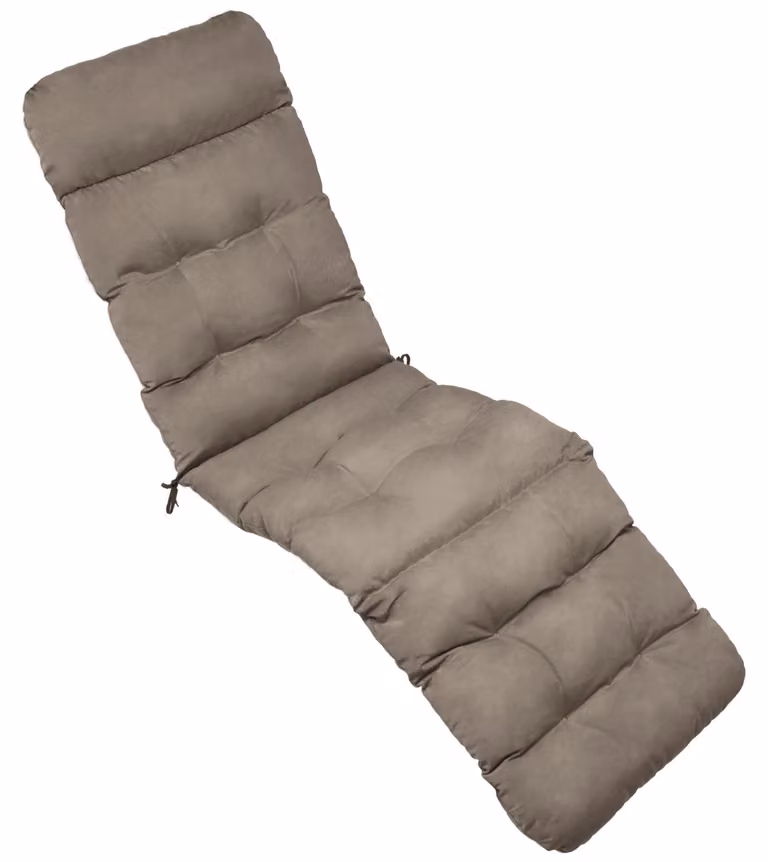 Beautissu Comfortabel ligkussen voor ligstoel, taupe, B/D/H: 200 x 50 x 8 cm