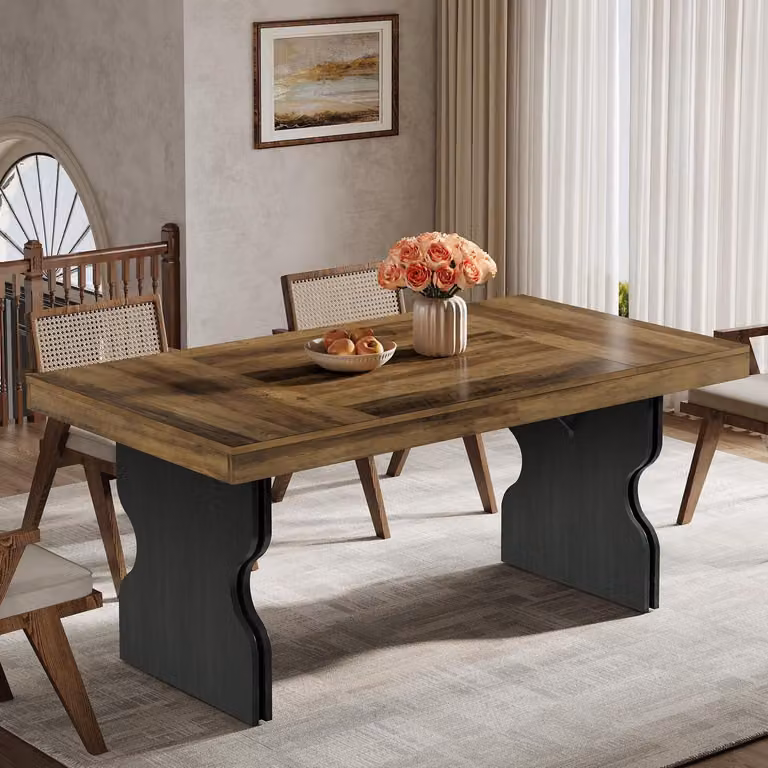 Tribesigns Rechthoekige eettafel, 160 cm, Breedte: 160 cm, Diepte: 75 cm, Hoogte: 75 cm