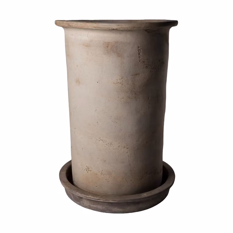 ERNST Terracotta bloempot met schotel voor op tafel Ø25x35 cm