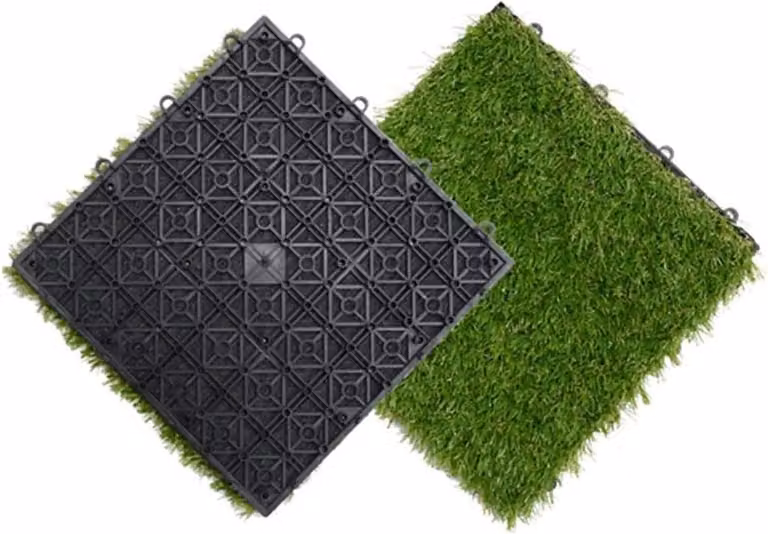 Zelfklevende Kunstmatige Grastegel Interlocking voor Binnen en Buiten - Vloermat voor Kleuterspeeltuin en Binnenplaats