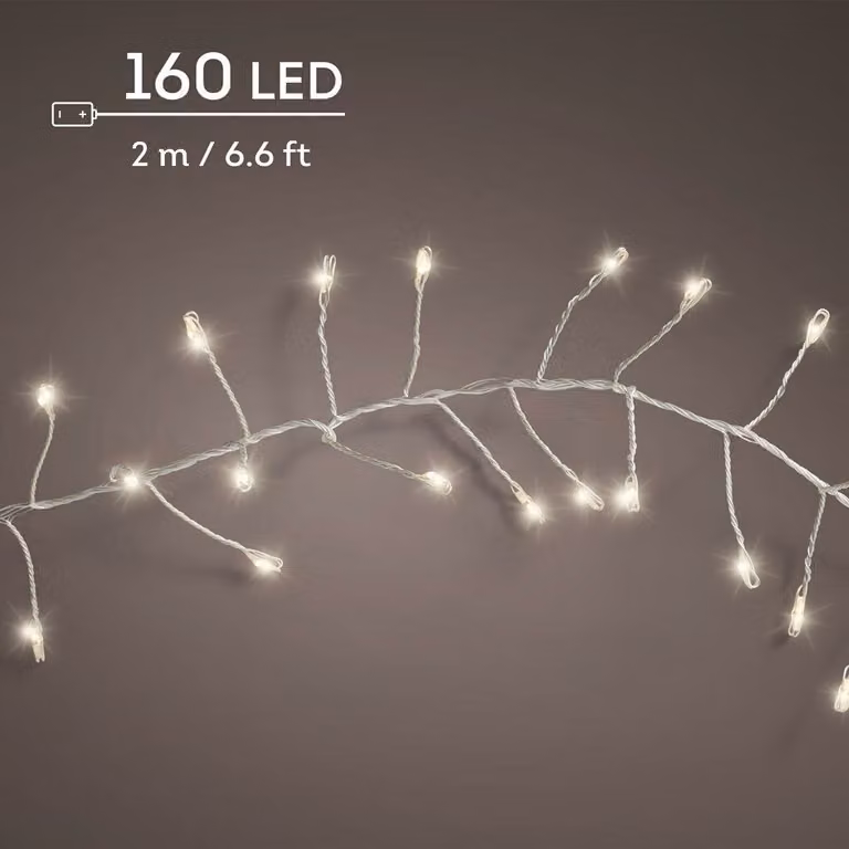Lumineo Microled Compact Kerstverlichting Warm Wit 160 Lampjes