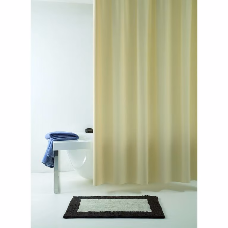 home24 Douchegordijn Allura vinyl beige Breedte: 120 cm, Hoogte: 200 cm