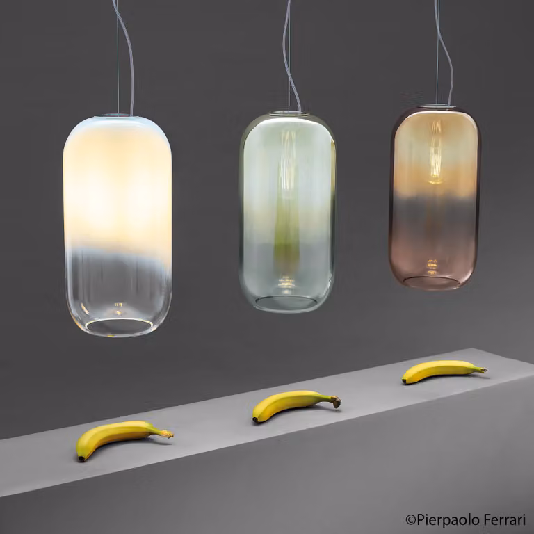 Artemide Gople Hanglamp Blue Sapphire - Glazen Designerlamp voor de Woonkamer