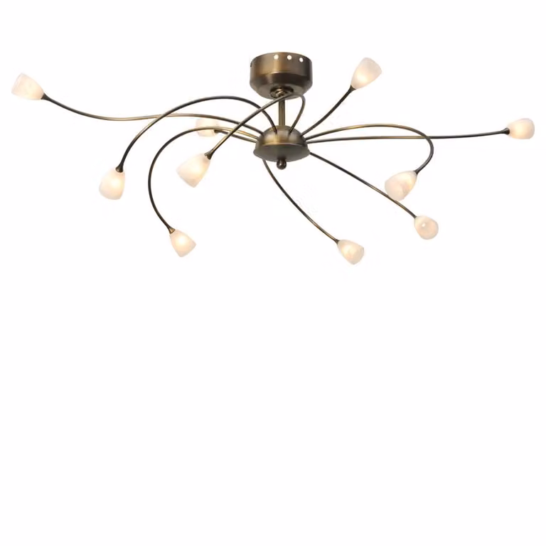Masterlight Molto 2 LED Plafondlamp met 10 lichtpunten, bronsbruin, B: 43 cm, D: 65 cm