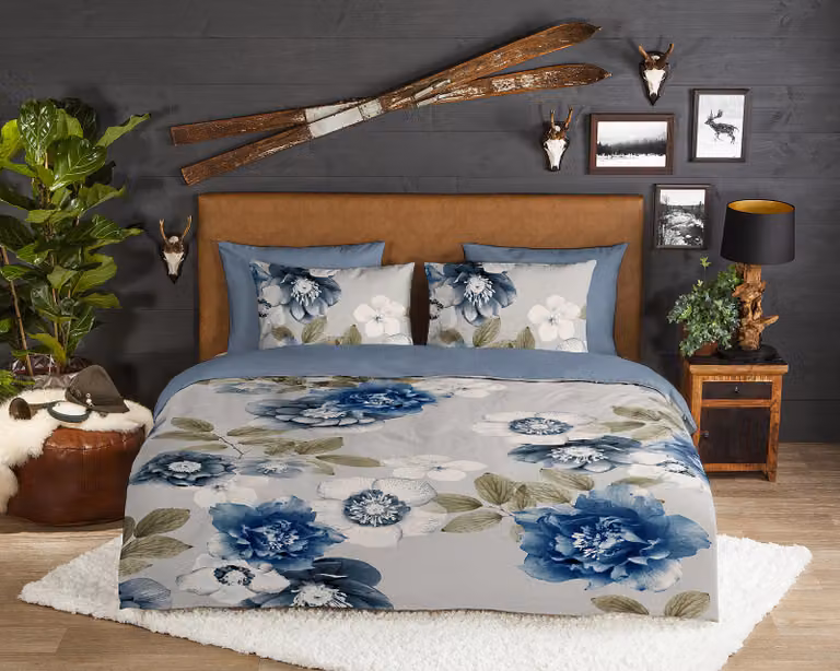 Good Morning Dekbedovertrek Bloemen Multicolour Katoen Flanel B: 240 cm, D: 220 cm