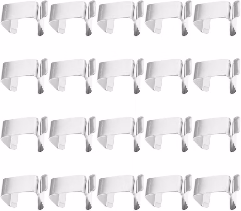 150 stuks Zilveren Lichtsnoer Clips voor Buitenverlichting en Hanglampen Houders