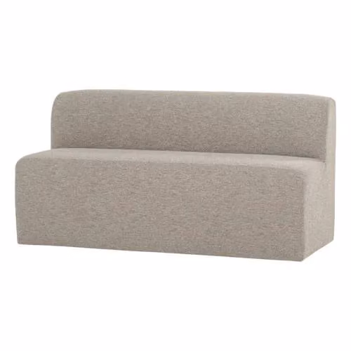 WOOOD Mojo Base Eetbank met rugleuning - Rib - Donkerzand - 164 cm