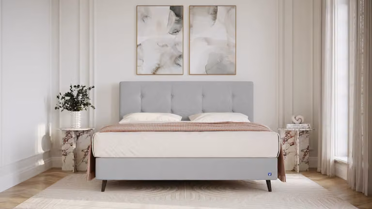 BRUNO Supreme boxspring licht grijs B: 160 cm, D: 200 cm met luxe Pulse-Latex-matras en pocketvering