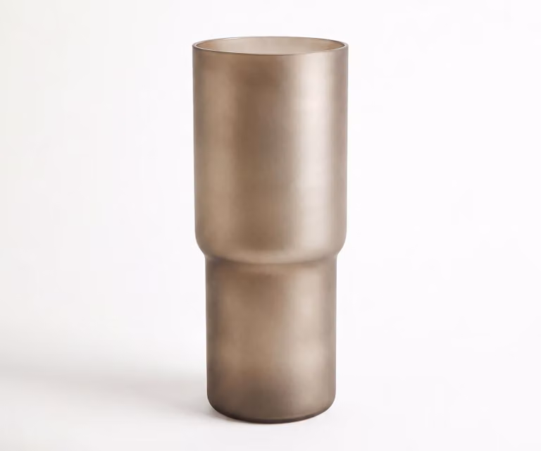 DELIFE Columna Mondgeblazen Glas Vaas Opal B: 20 cm, D: 20 cm, H: 49 cm