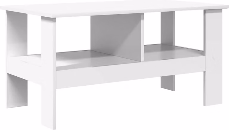 vidaXL Salontafel wit houtvezel B/D/H: 90 x 50 x 45 cm