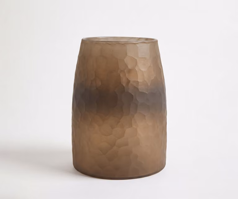 DELIFE Vaas Facetta Aurum Handgemaakt Glas B: 19 cm, D: 19 cm, H: 25 cm