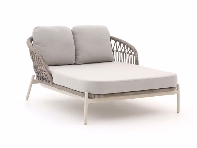 Bellagio Tuinbed met Rope en weerbestendige kussens - Taupe, Bruin en Beige